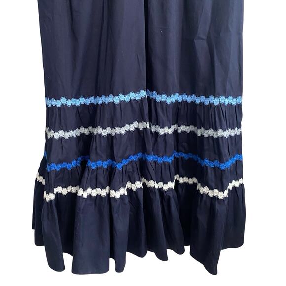 NWT Anthropologie Sachin Babi Rosa Dress Women’s 10 Cotton Maxi Blue Polka Dot - Picture 5 of 10